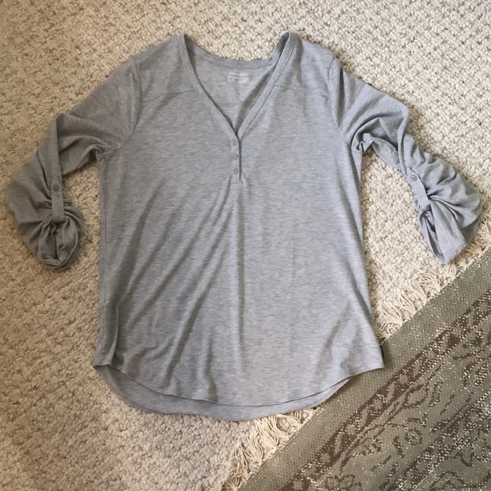 Eddie Bauer 3/4 Sleeve Button Top